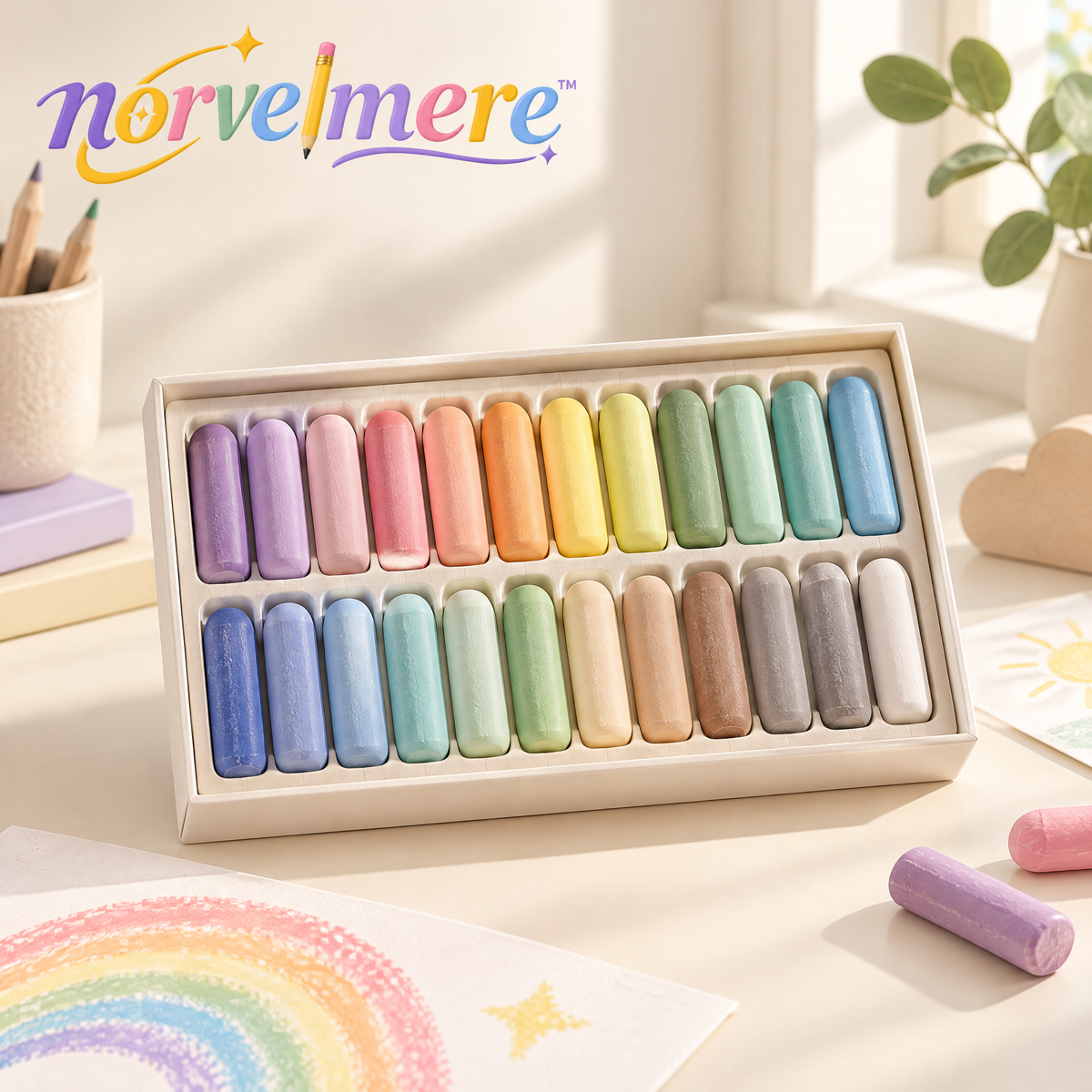 norvelmere™ Pastel Chalk Sticks Set