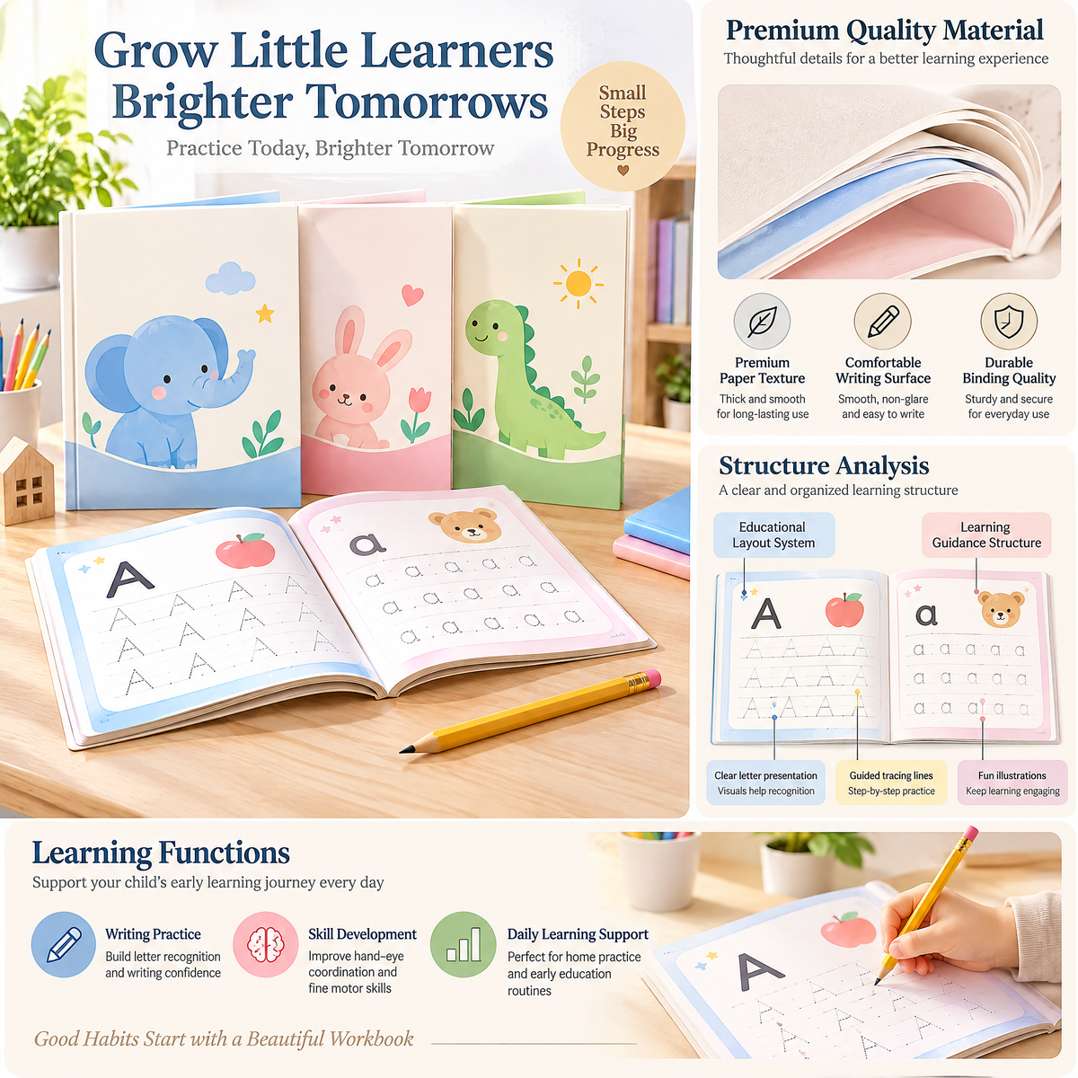 norvelmere™ Kids Handwriting Practice Workbook Set