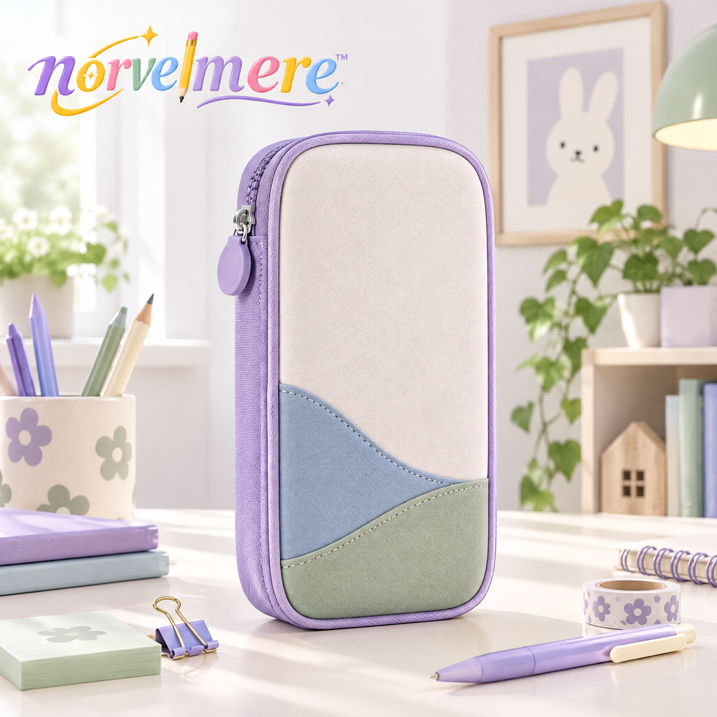 norvelmere™ Pastel Zipper Pencil Case