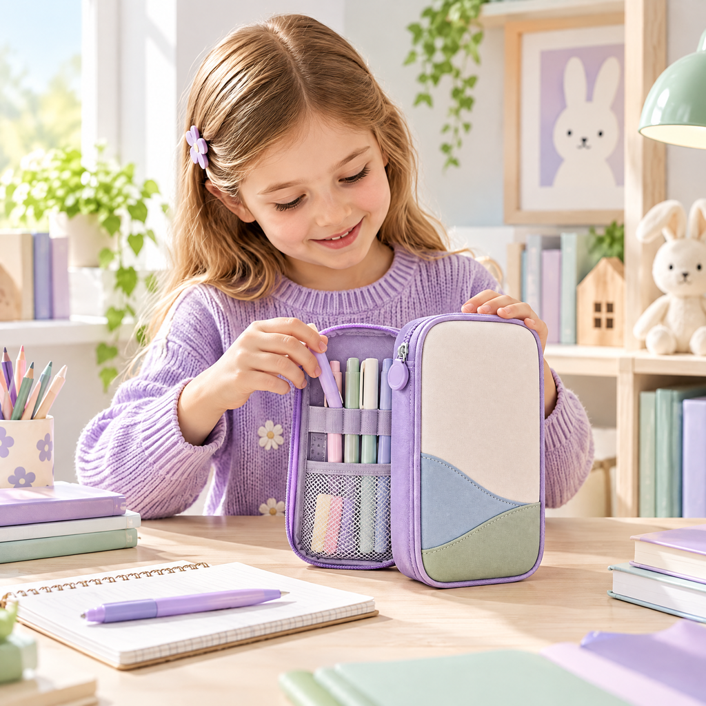 norvelmere™ Pastel Zipper Pencil Case