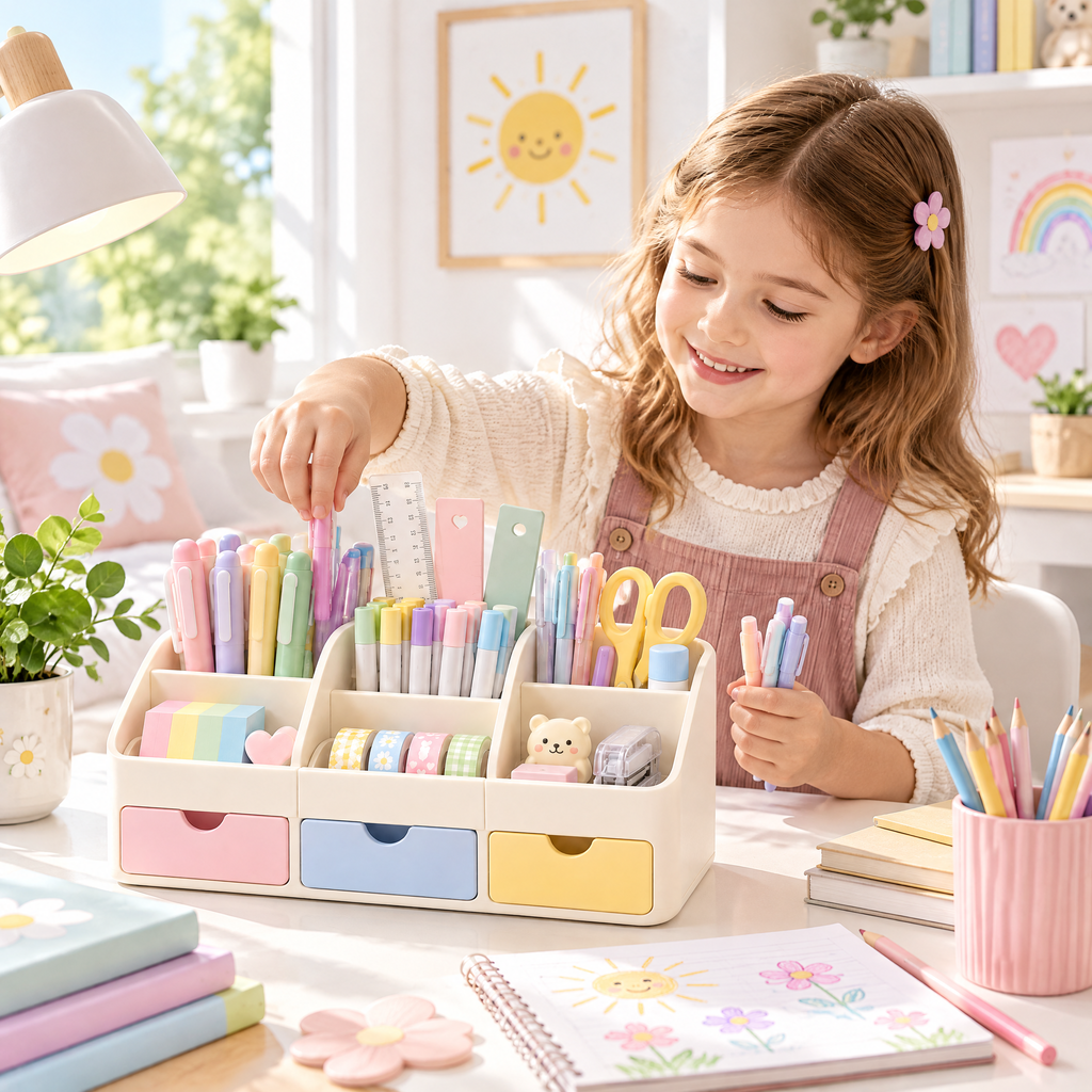norvelmere™ Multi-Compartment Desk Organizer with Drawers