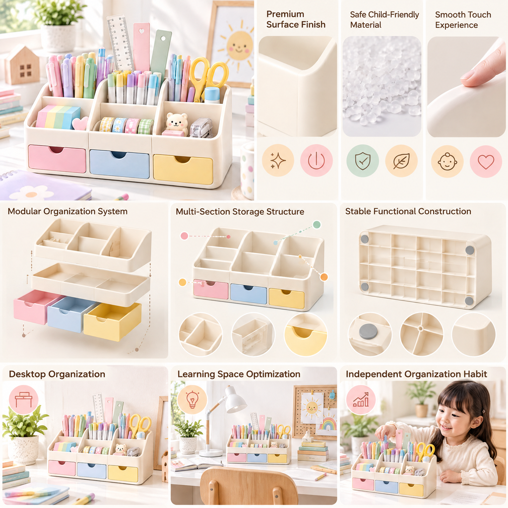 norvelmere™ Multi-Compartment Desk Organizer with Drawers