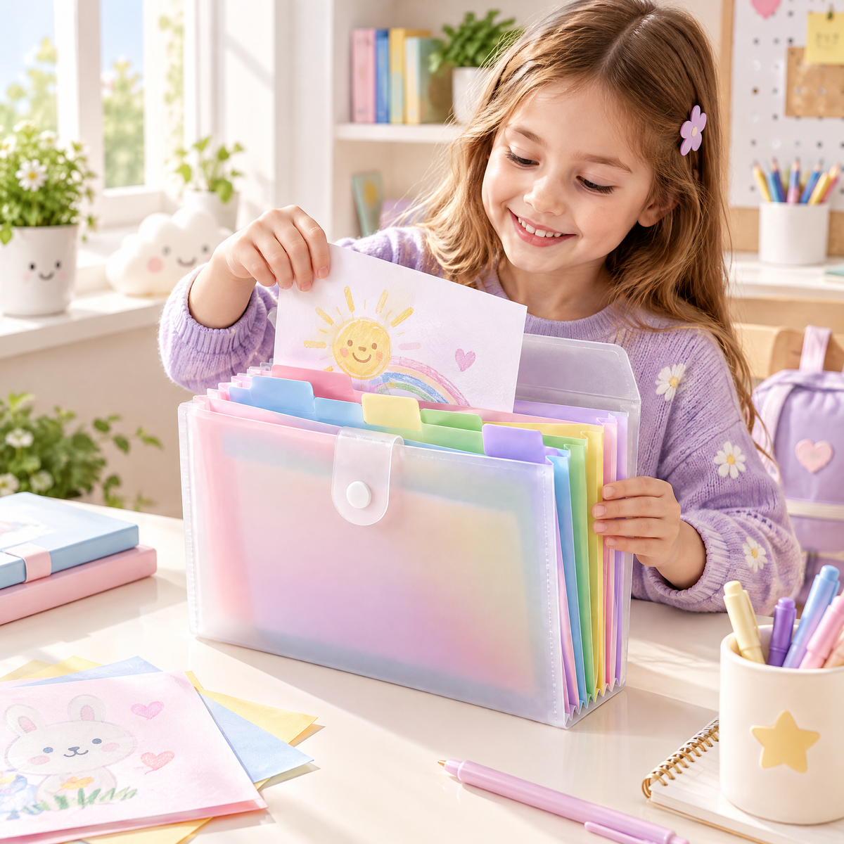 norvelmere™ Pastel Accordion File Organizer
