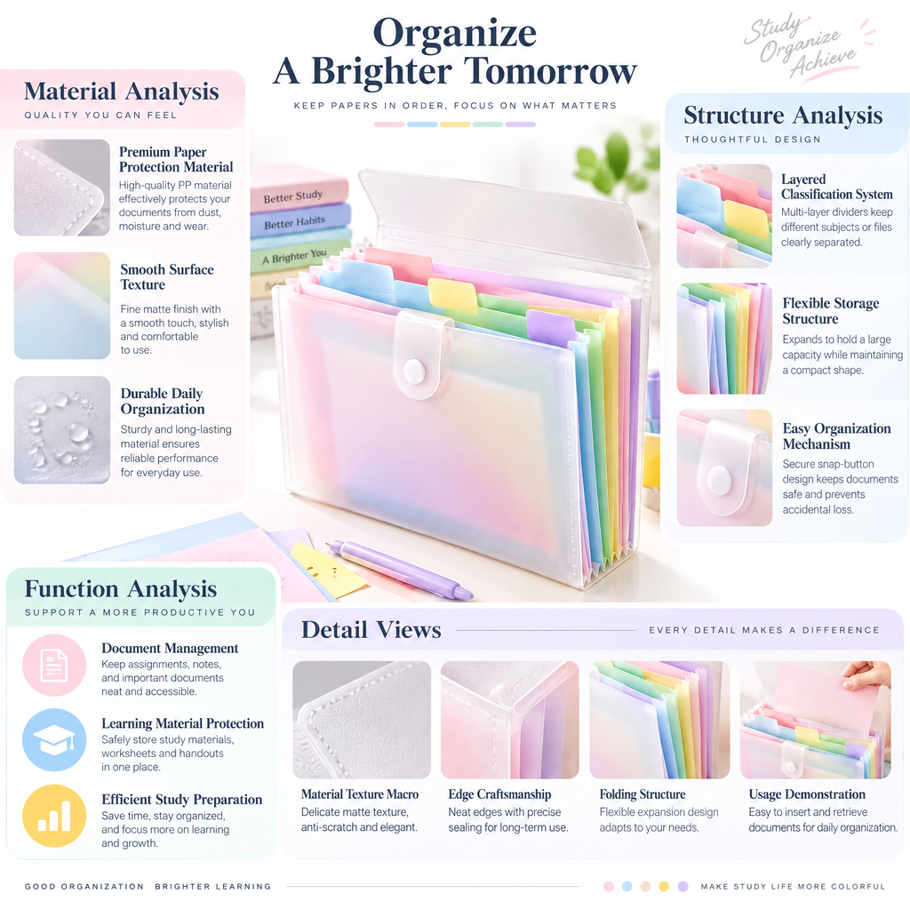 norvelmere™ Pastel Accordion File Organizer