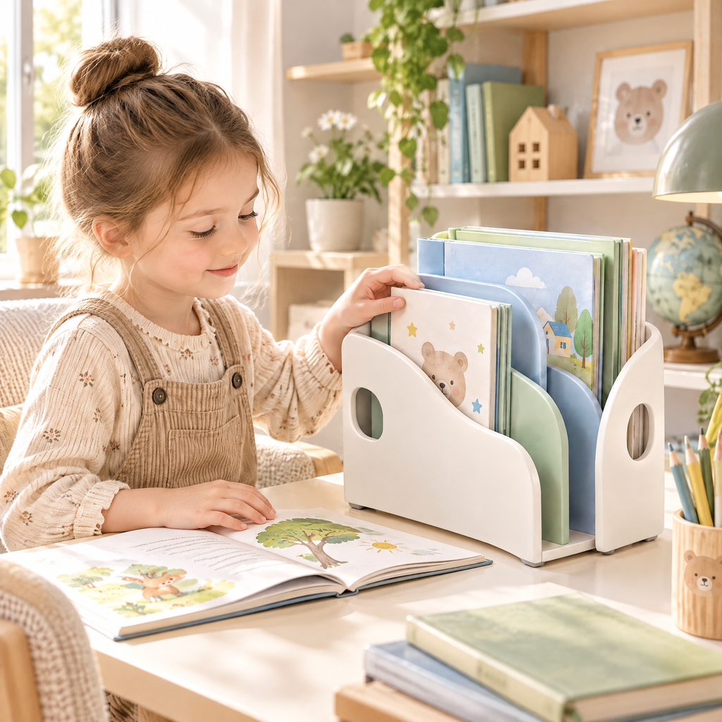 norvelmere™ Multi-Slot Desktop Book Organizer