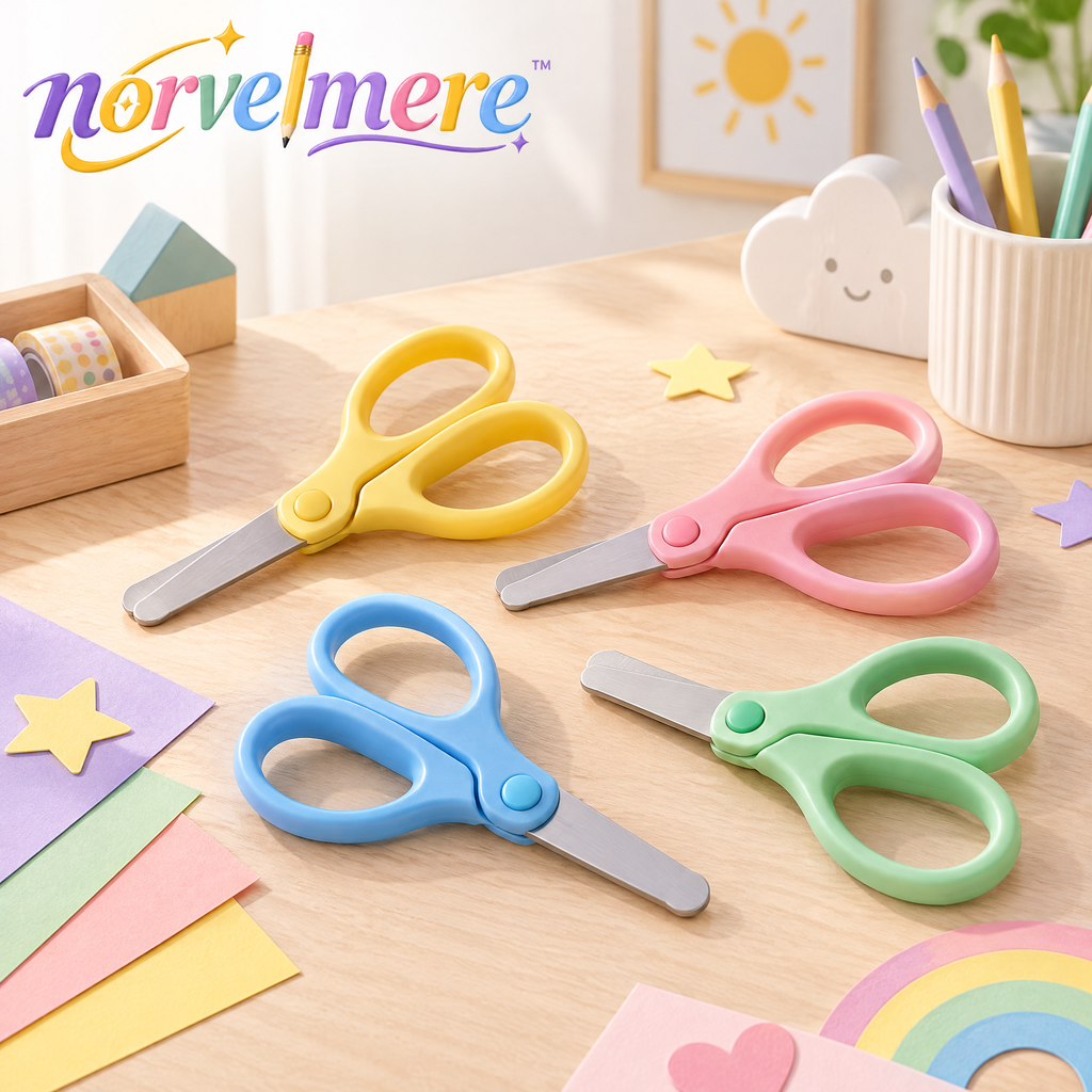 norvelmere™ Kids Rounded Tip Safety Scissors Set