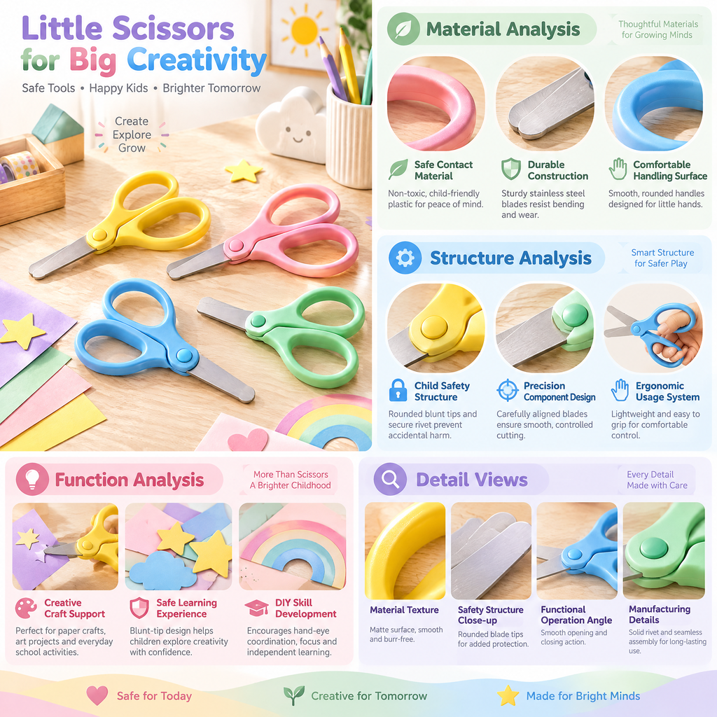 norvelmere™ Kids Rounded Tip Safety Scissors Set