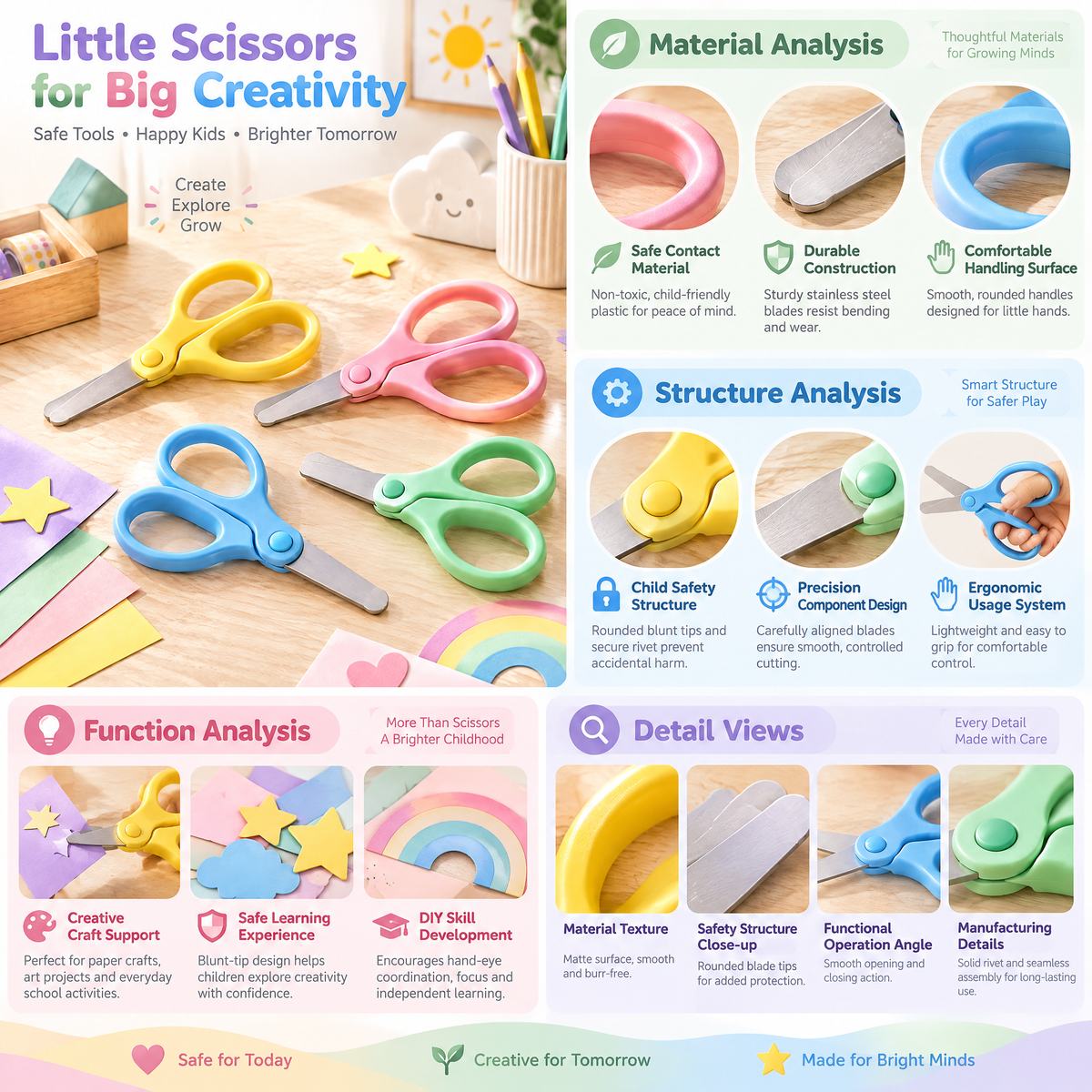 norvelmere™ Kids Rounded Tip Safety Scissors Set