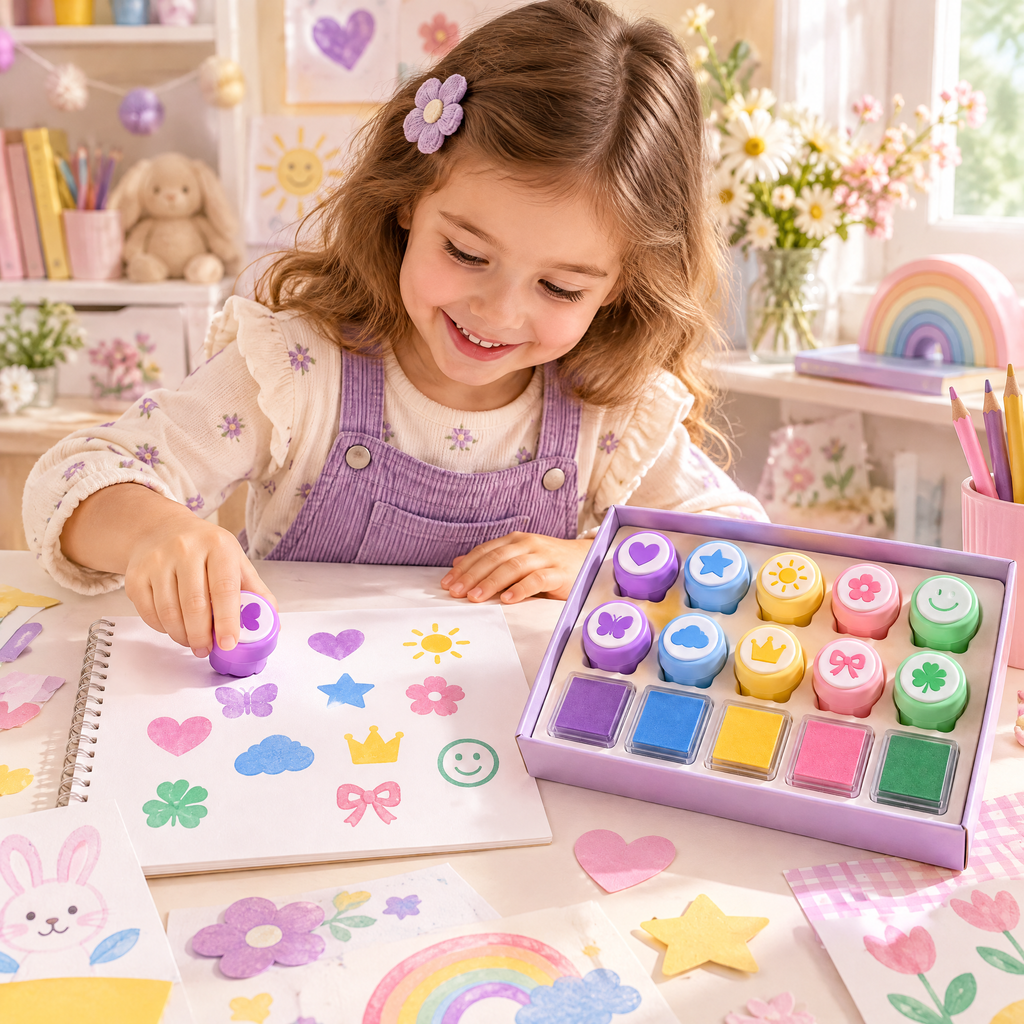 norvelmere™ Mini Stamp & Ink Pad Craft Set